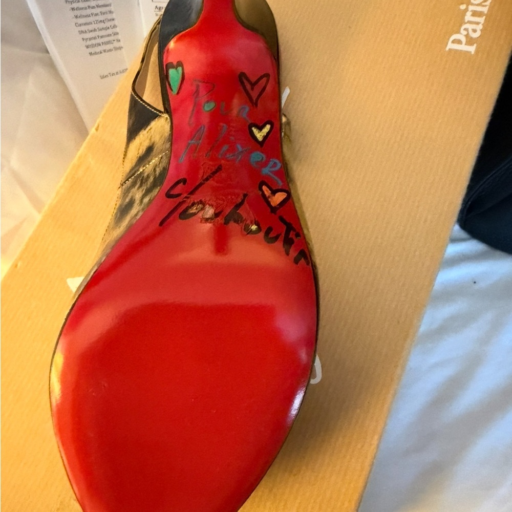 Christian Louboutin Red Sole Heart Accents Heels